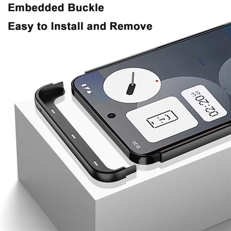 GKK Shield Series For Nothing Phone (3a) Pro Magnetic Case with Kickstand Detachable Design Hard PC Phone Cover - Black