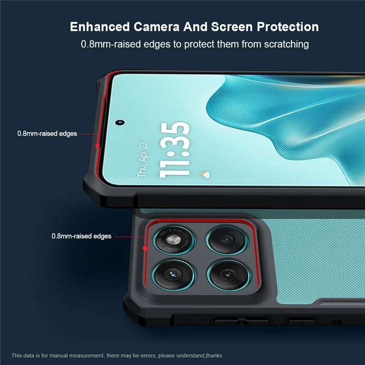XUNDD Für Motorola Edge 60 Fusion 5G Hülle Stoßfeste TPU + Acryl Transparente Rückseite Handyhülle