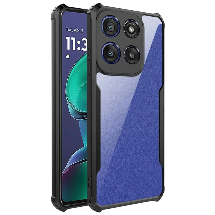 Étui pour Motorola Edge 60 Stylus 5G Coins Renforcés TPU + Coque de Téléphone Transparente en Acrylique