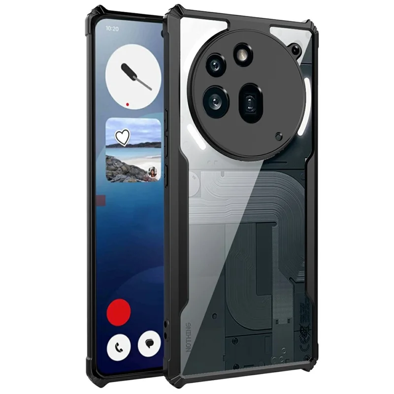 For Nothing Phone (3a) Pro Case Reinforced Corners TPU + Acrylic Clear Phone Cover