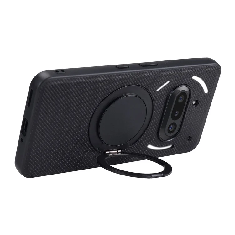 VILI D-TCY Series for Nothing Phone (3a) Case Ring Kickstand PC TPU Phone Back Cover with Strap