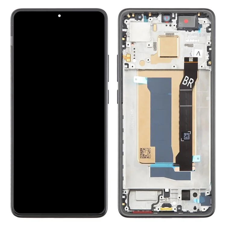 For Xiaomi Redmi Turbo 4 5G / Poco X7 Pro 5G OEM Grade S AMOLED Screen and Digitizer Assembly + Frame (Without Logo) - Black
