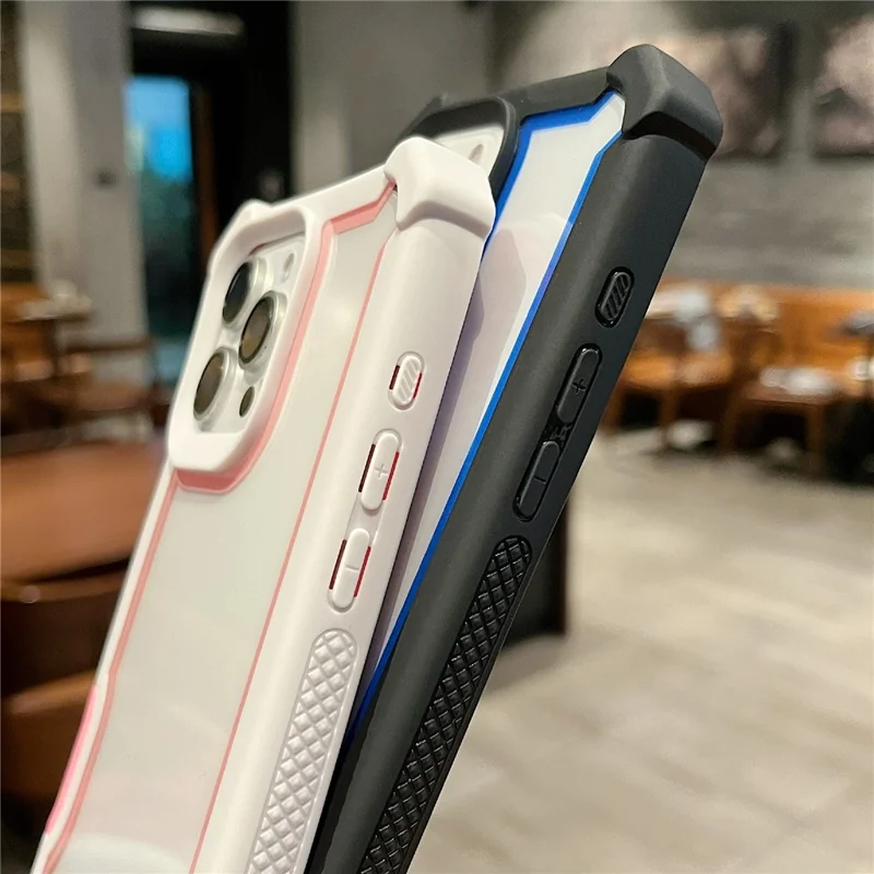 For iPhone 16 Pro Max Case Clear Detachable 2 in 1 Shockproof TPU + PC Phone Back Cover - Black  /  Red