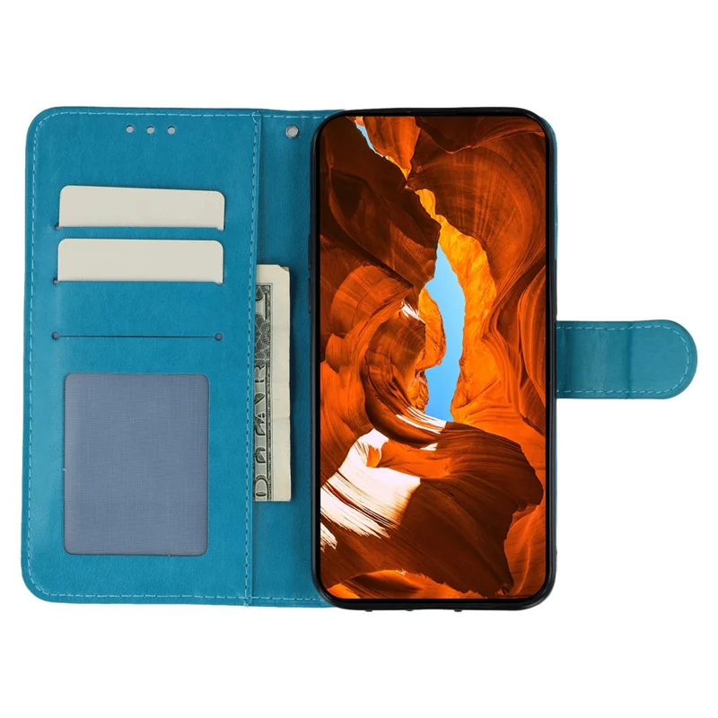 For vivo V50 Lite 4G / 5G Case PU Leather Flip Wallet Phone Cover with Strap - Blue