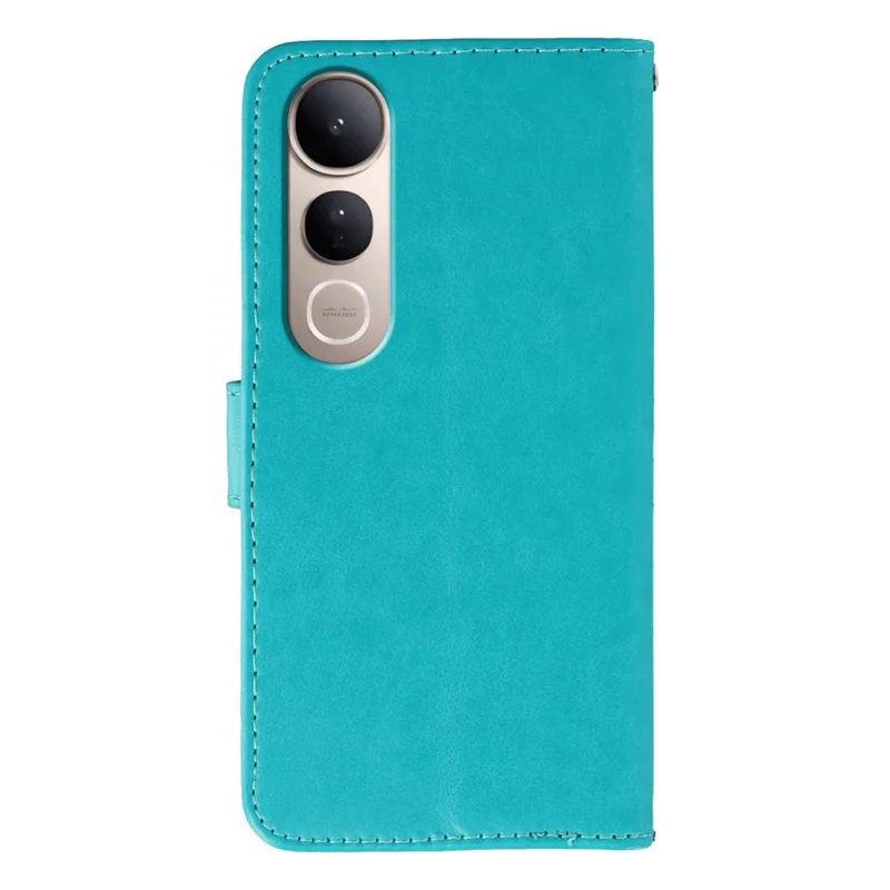 For vivo V50 Lite 4G / 5G Case PU Leather Flip Wallet Phone Cover with Strap - Blue