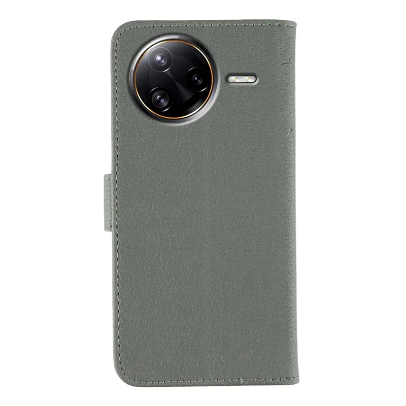 For Xiaomi Poco F7 Ultra 5G / Redmi K80 Pro 5G Case Feather Imprint PU Leather Wallet Phone Cover - Grey