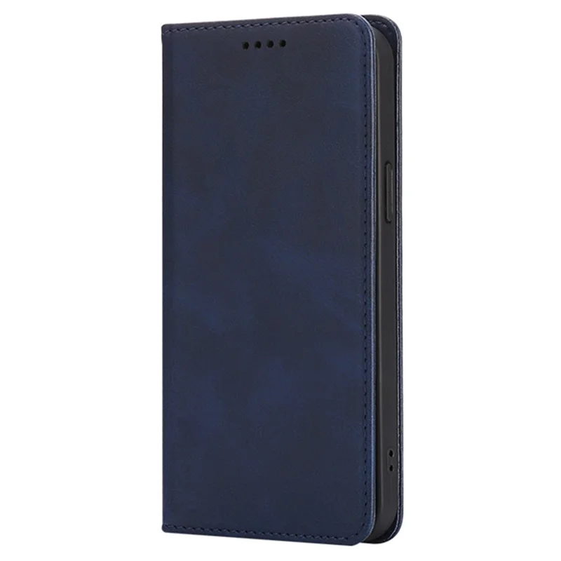 For Samsung Galaxy A35 5G Case Wallet Calf Texture Leather Phone Cover with Hidden Magnetic Closure - Blue