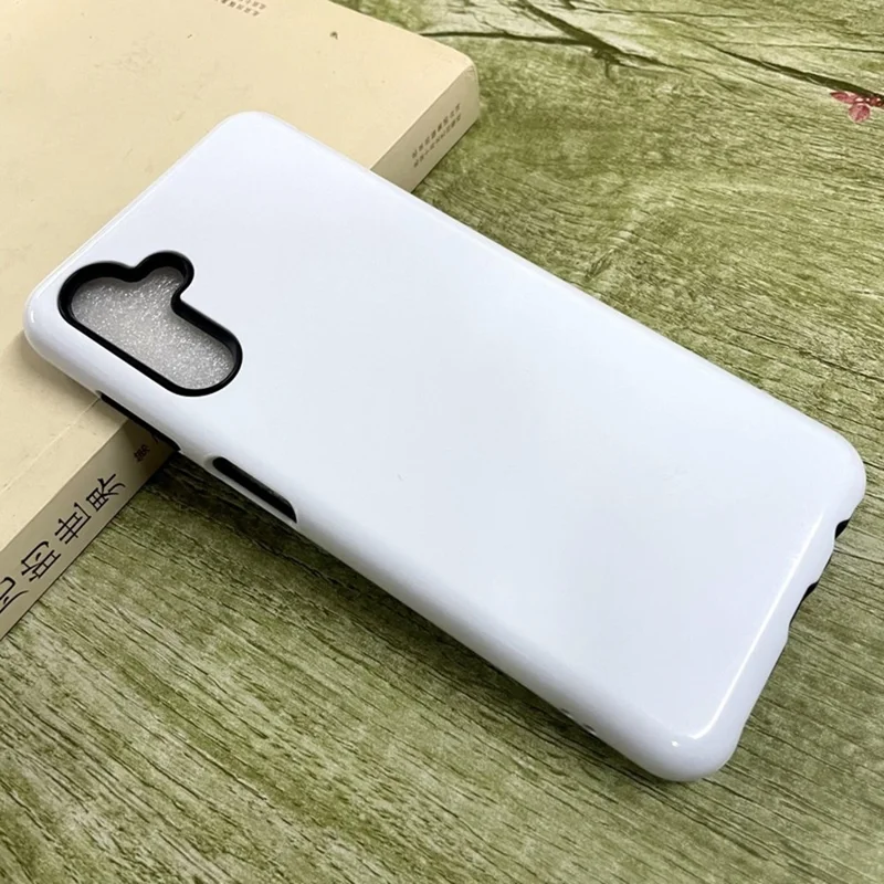 Bulk Purchasing For Samsung Galaxy S23 Case PC + TPU Blank Phone Cover Support 3D Heat Transfer Printing - White Large Hole Glossy