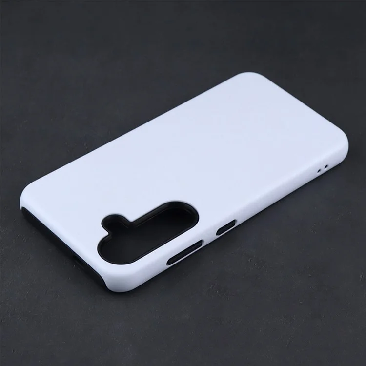 Achat en gros pour étui Samsung Galaxy S25+ PC + TPU Coque de téléphone vierge Support d'impression par transfert thermique 3D - Blanc Grand trou Brillant