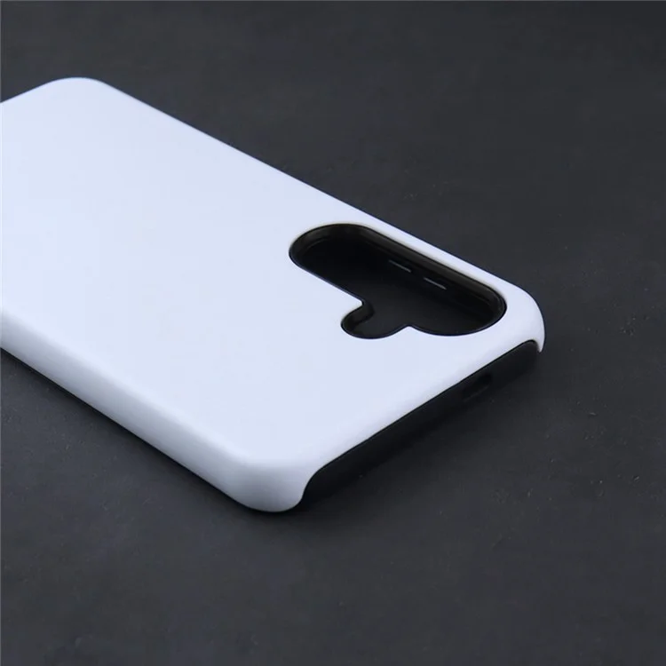 Achat en gros pour étui Samsung Galaxy S25+ PC + TPU Coque de téléphone vierge Support d'impression par transfert thermique 3D - Blanc Grand trou Brillant