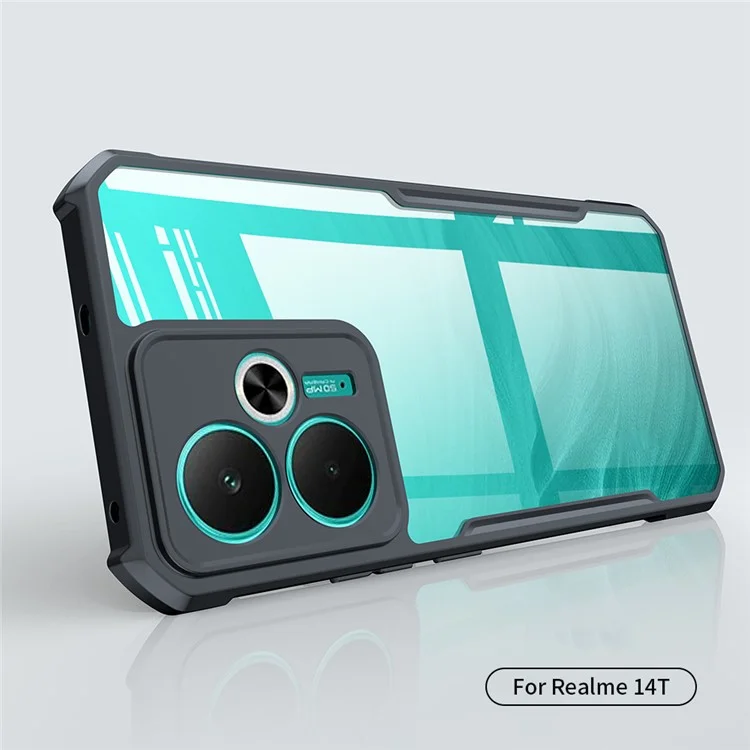 XUNDD für Realme 14T 5G Hülle Stoßfeste TPU + Acryl Transparent Rückseite Handyhülle