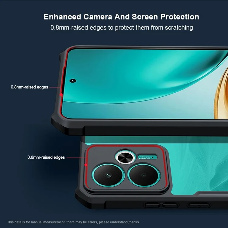 XUNDD für Realme 14T 5G Hülle Stoßfeste TPU + Acryl Transparent Rückseite Handyhülle