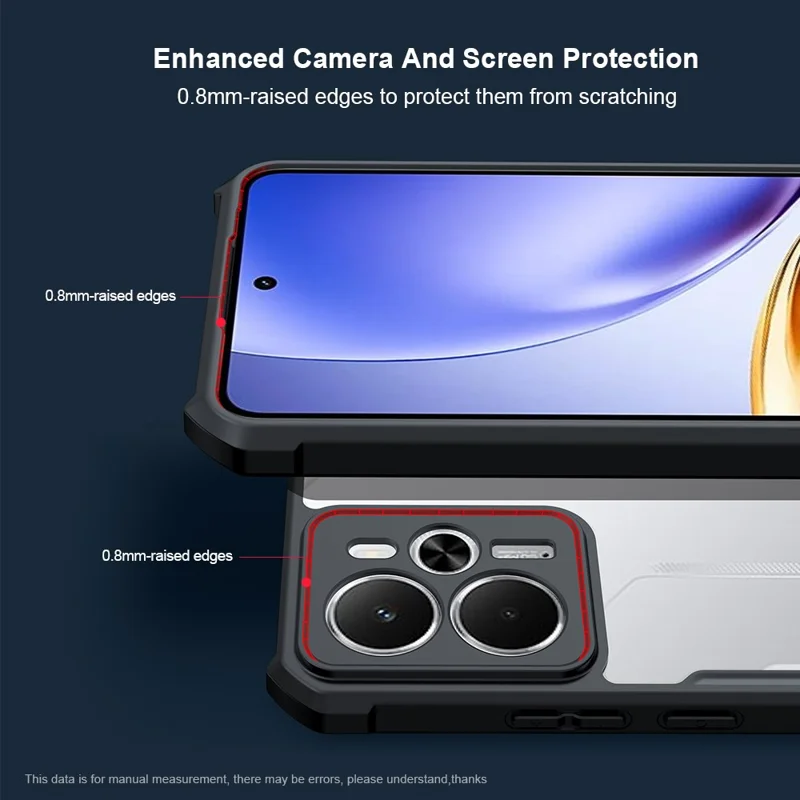 XUNDD For Realme 14 5G / Neo7x 5G Case Dropproof TPU + Acrylic Clear Back Phone Cover