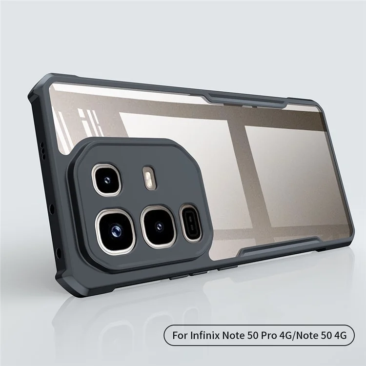 XUNDD Stoßfeste Hülle für Infinix Note 50 Pro 4G / Note 50 4G - TPU + Acryl Transparent Rückseite Handyhülle