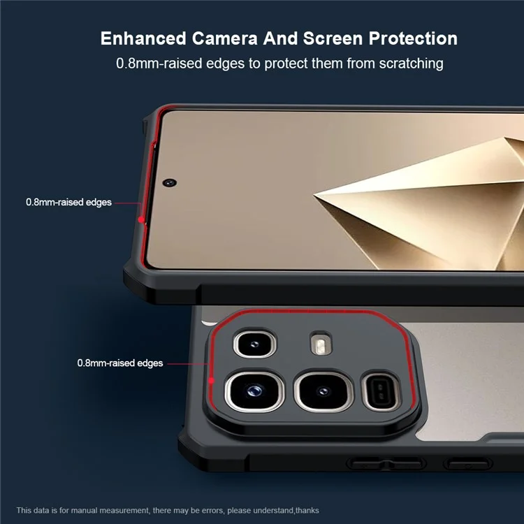 XUNDD Stoßfeste Hülle für Infinix Note 50 Pro 4G / Note 50 4G - TPU + Acryl Transparent Rückseite Handyhülle