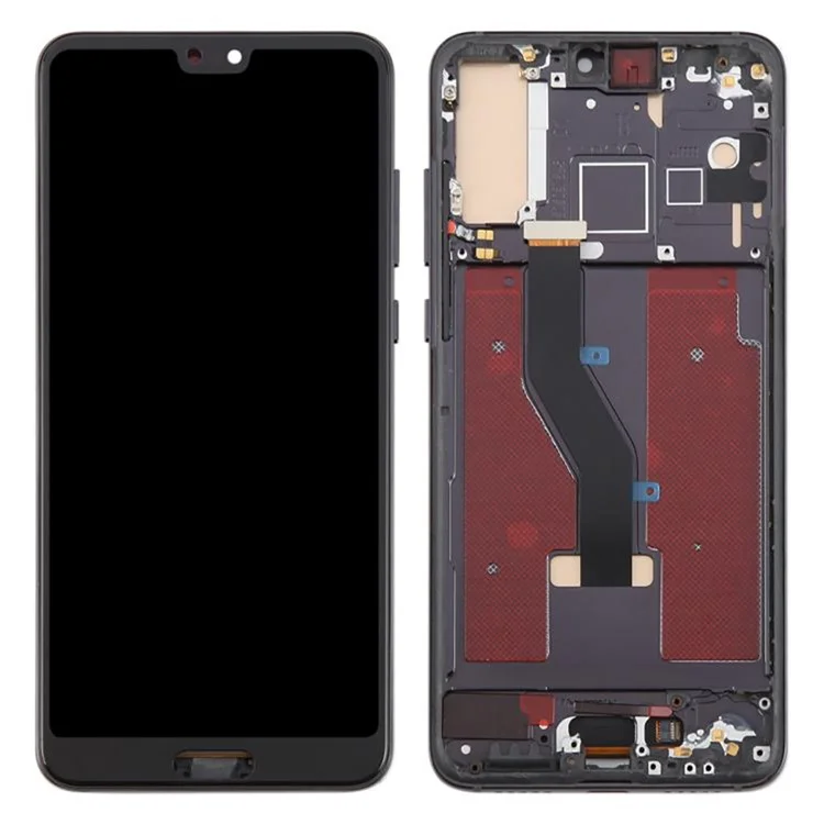 Pour Huawei P20 Pro Écran LCD et Assemblage Numériseur de Qualité C + Cadre (Technologie TFT) (Sans Logo) - Noir