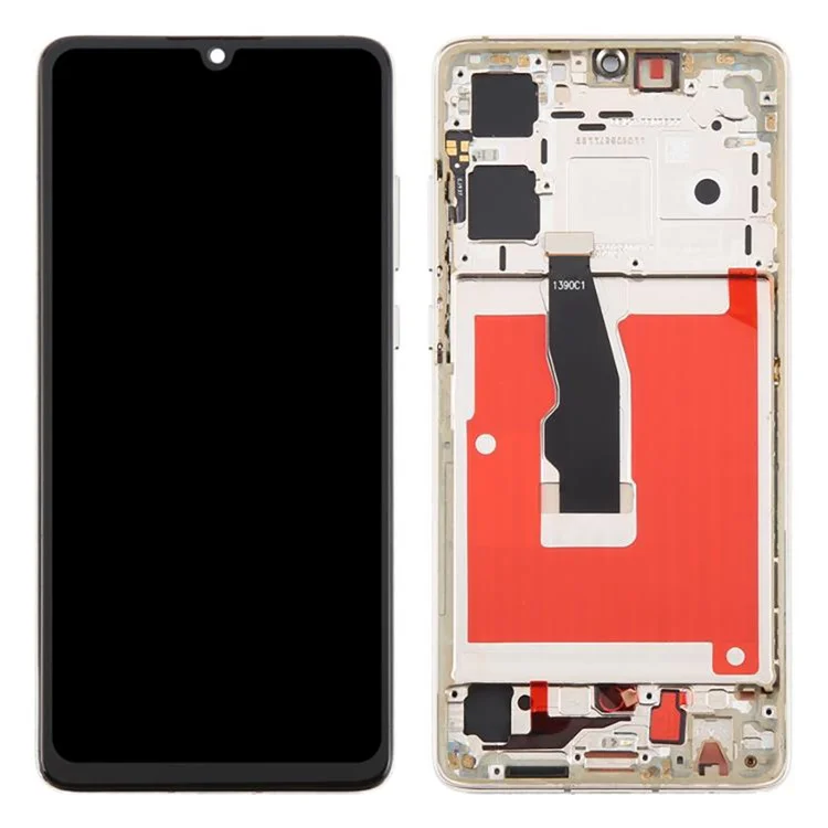 Para Huawei P30 Conjunto de Tela LCD Grau C e Digitalizador + Moldura (Tecnologia TFT) (Sem Logotipo) - Dourado