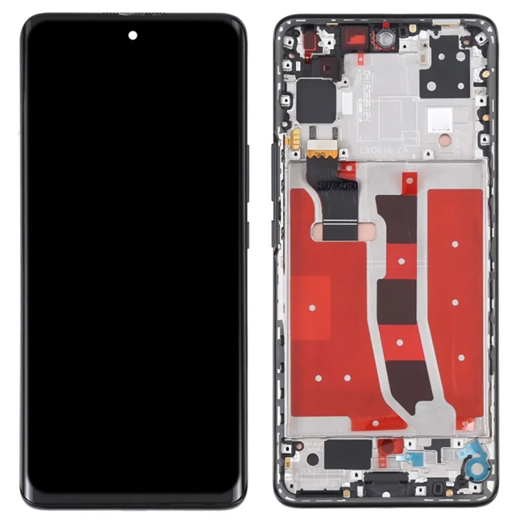 Für Huawei nova 8 4G OEM Klasse S OLED-Bildschirm und Digitizer-Baugruppe + Rahmen (ohne Logo) - Schwarz