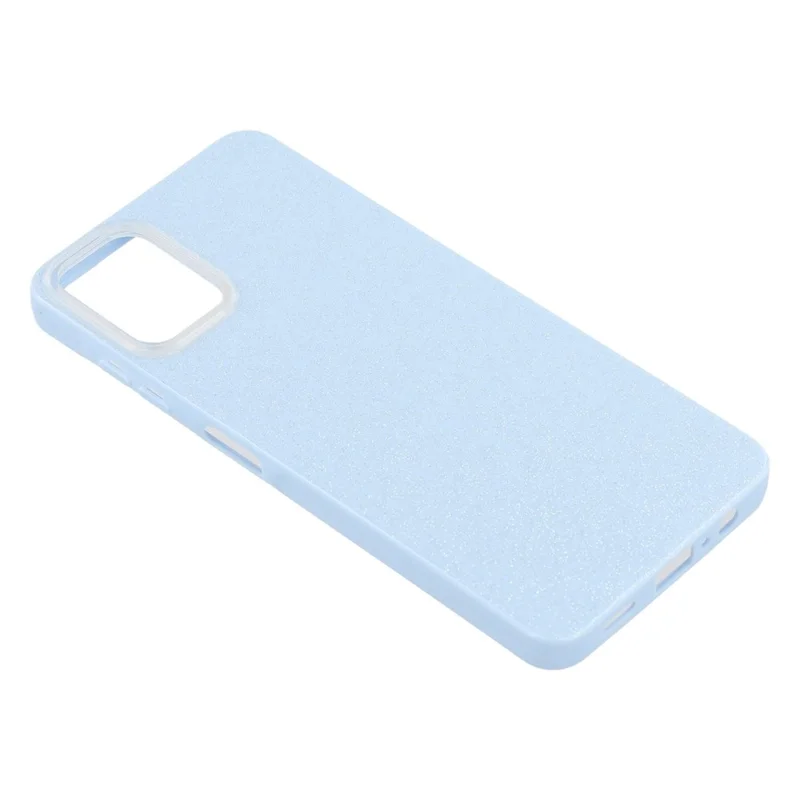 For Samsung Galaxy A06 4G Case IMD Glitter TPU Phone Cover Large Camera Cutout - Sky Blue