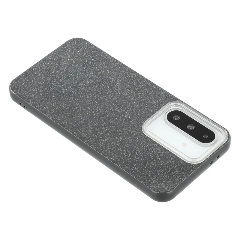 For Samsung Galaxy A26 5G Case IMD Glitter TPU Phone Cover Large Camera Cutout - Black