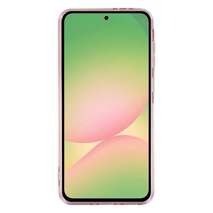 Étui pour Samsung Galaxy A56 5G avec Miroir IMD PC + TPU Coque de Téléphone avec Film de Lentille en Verre - Motif Plume / Or Rose
