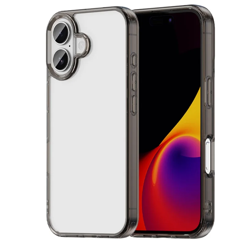 Étui pour iPhone 16 Plus TPU + Coque arrière en acrylique Anti-jaunissement - Noir