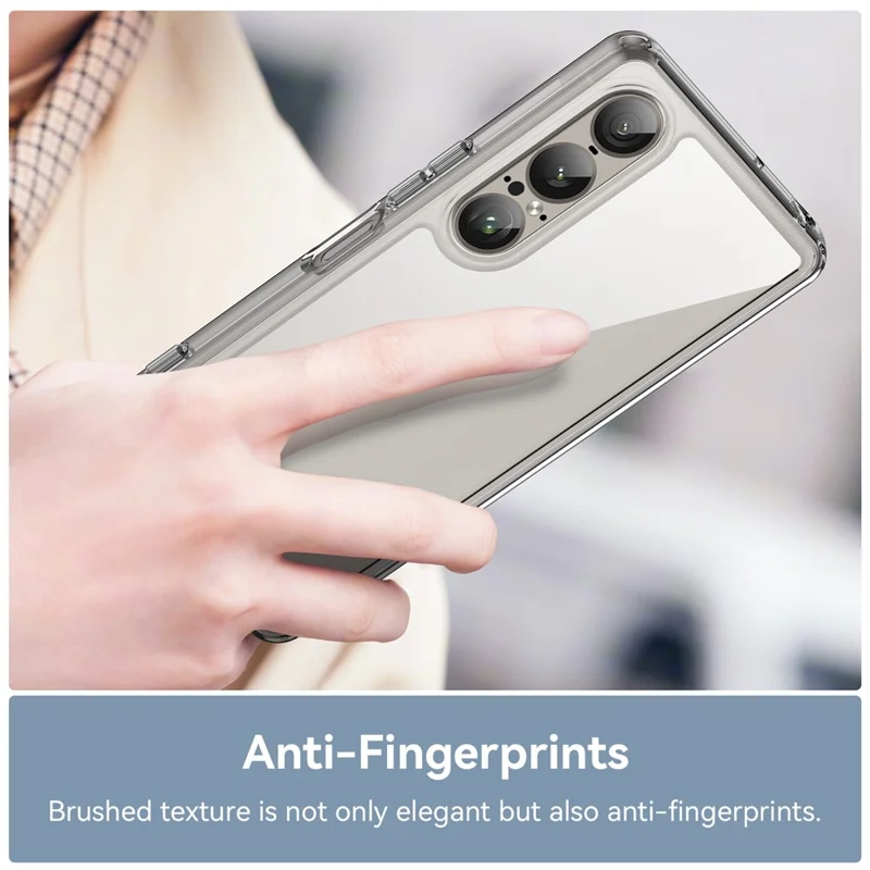 For Sony Xperia 1 VII Case TPU + Acrylic Protective Clear Phone Cover - Transparent