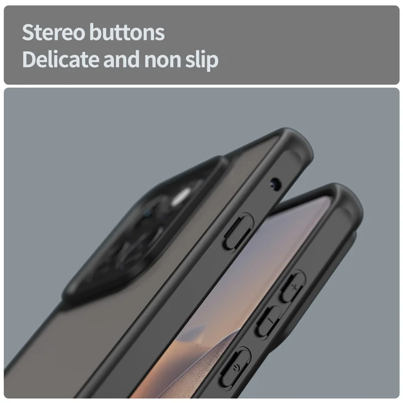 For Motorola Edge (2025) 5G Case Drop Proof Airbags Frosted Translucent PC + TPU Phone Back Cover - Black