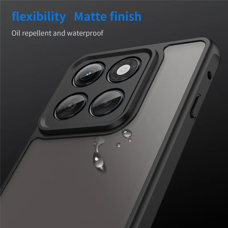 For Motorola Edge (2025) 5G Case Drop Proof Airbags Frosted Translucent PC + TPU Phone Back Cover - Black