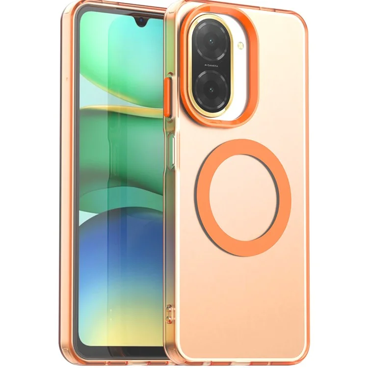 Capa para Xiaomi Redmi A5 4G (171,7mm) Compatível com MagSafe Anti-Queda Híbrida para Celular - Laranja