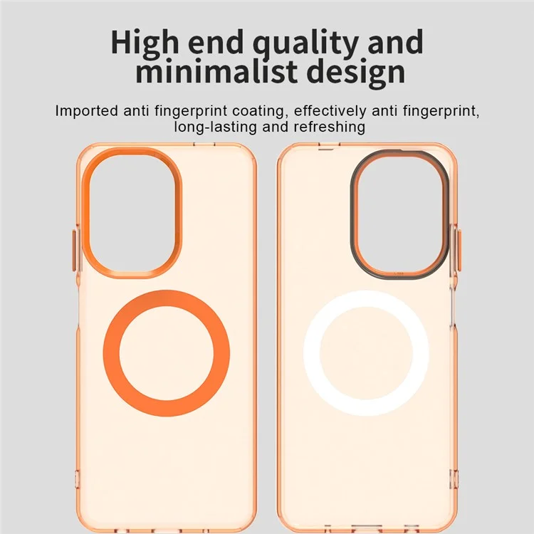 Capa para Xiaomi Redmi A5 4G (171,7mm) Compatível com MagSafe Anti-Queda Híbrida para Celular - Laranja