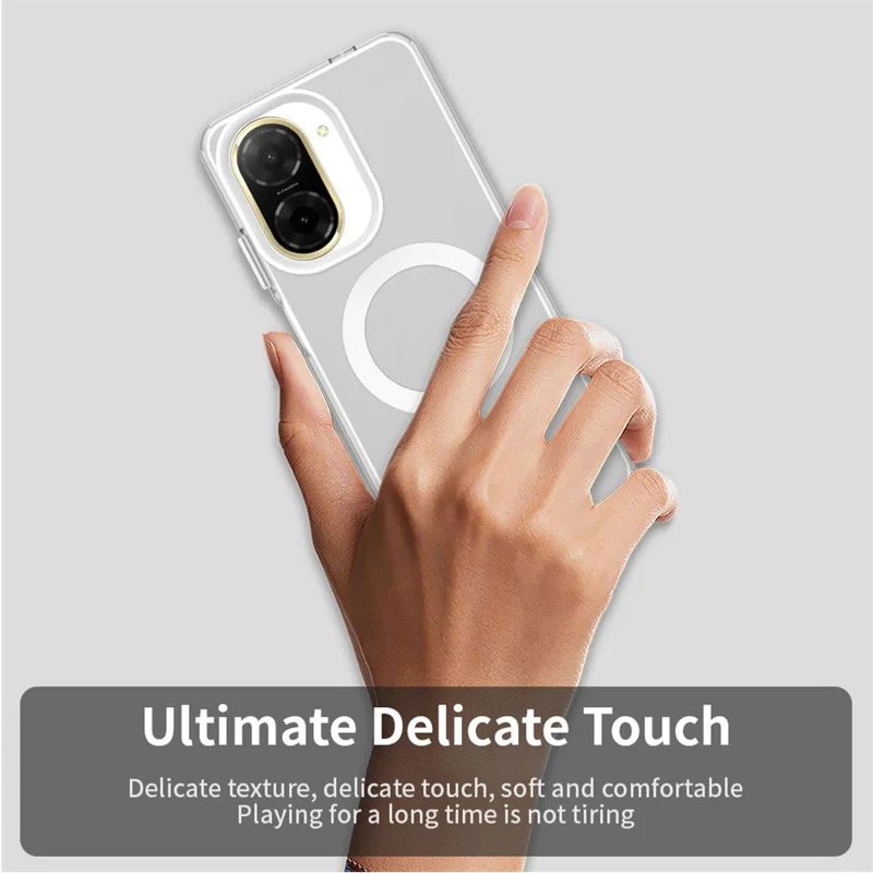 For Xiaomi Redmi A5 4G (171.7mm) Magnetic Case Anti Drop Hybrid Phone Back Cover - Transparent