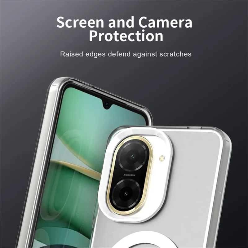For Xiaomi Redmi A5 4G (171.7mm) Magnetic Case Anti Drop Hybrid Phone Back Cover - Transparent