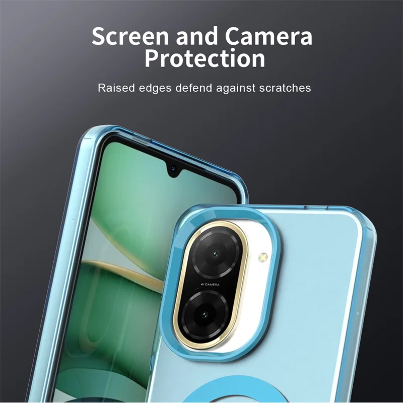 Für Xiaomi Redmi A5 4G (171,7mm) Hülle, kompatibel mit MagSafe, stoßfeste Hybrid-Handyrückseite - Blau