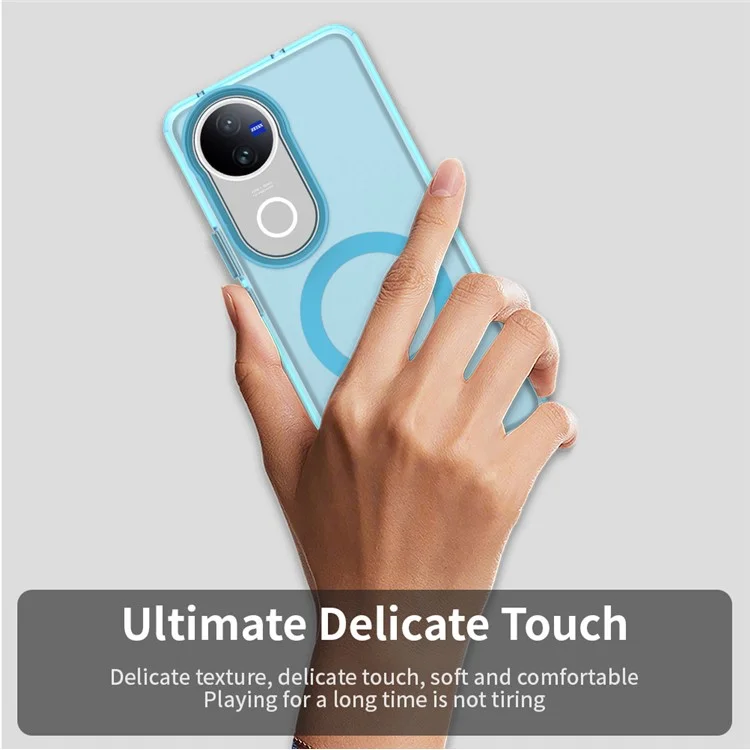 For vivo V50 5G Case Compatible with MagSafe Anti Drop Hybrid Phone Back Cover - Blue