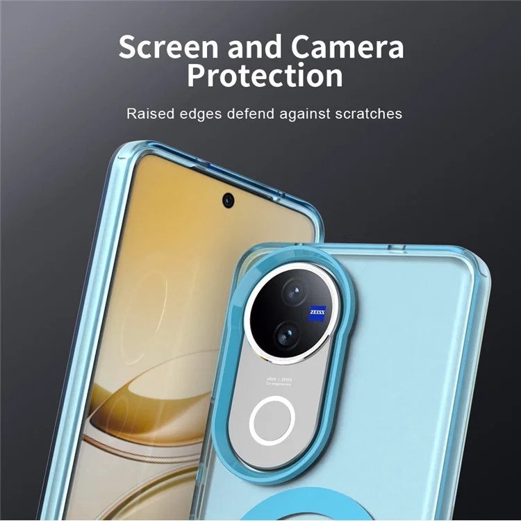 For vivo V50 5G Case Compatible with MagSafe Anti Drop Hybrid Phone Back Cover - Blue