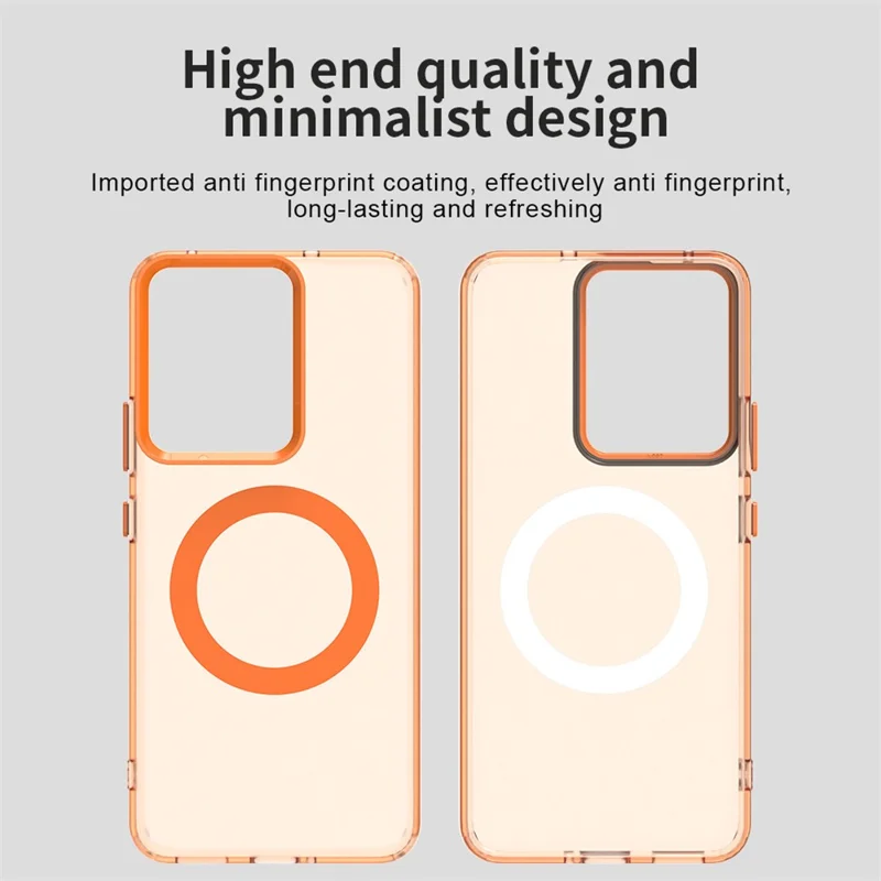 For Realme 14 5G Case Compatible with MagSafe Anti Drop Hybrid Phone Back Cover - Orange