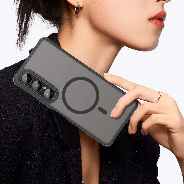 Bulk Purchasing For Sony Xperia 1 VII Case Compatible with MagSafe Anti Drop PC + TPU Phone Cover - Black