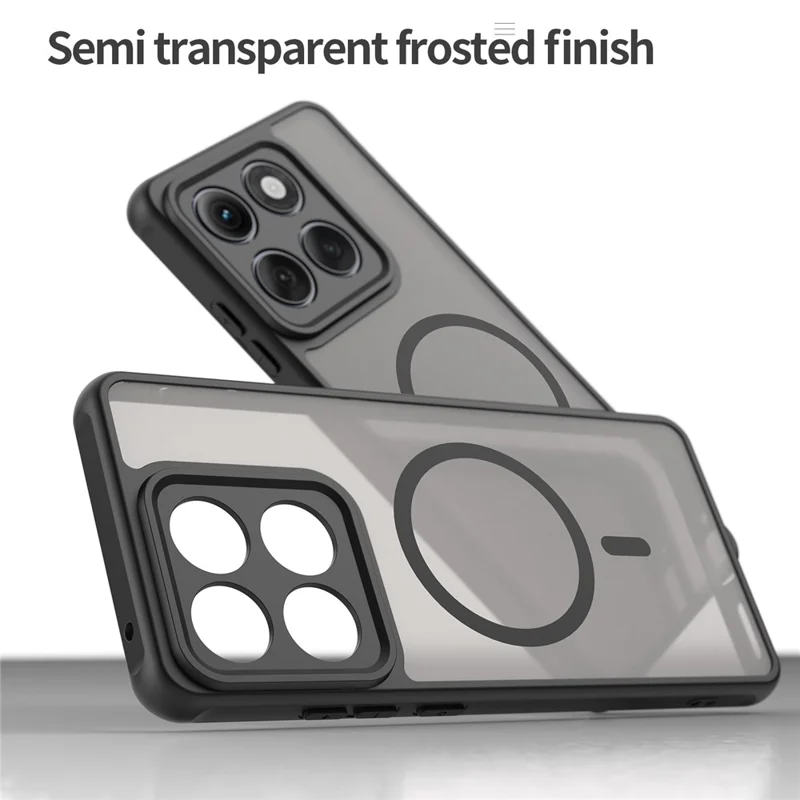 Zakup hurtowy obudowy na Motorola Edge (2025) 5G zgodnej z MagSafe, antywypadkowa obudowa PC + TPU - Czarny