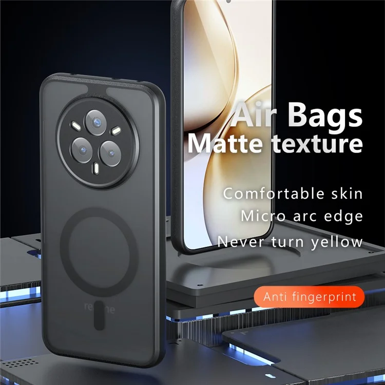 For Realme 14 Pro 5G Case Compatible with MagSafe TPU + PC Matte Skin Touch Phone Cover