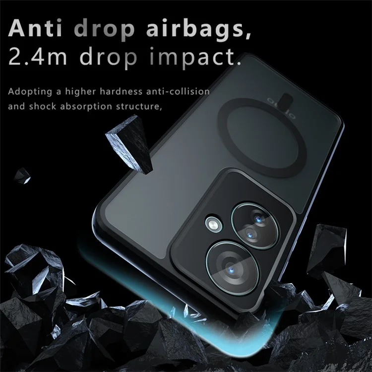 Étui pour Oppo Reno11 F 5G Compatible avec MagSafe TPU + PC Coque de téléphone Finition Mate et Tactile