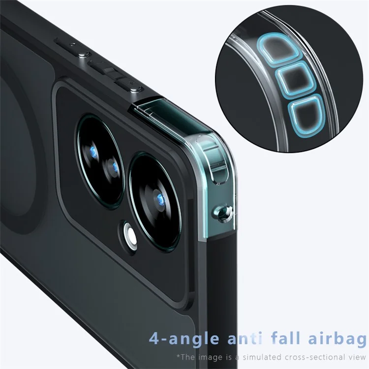 Étui pour Oppo Reno11 F 5G Compatible avec MagSafe TPU + PC Coque de téléphone Finition Mate et Tactile