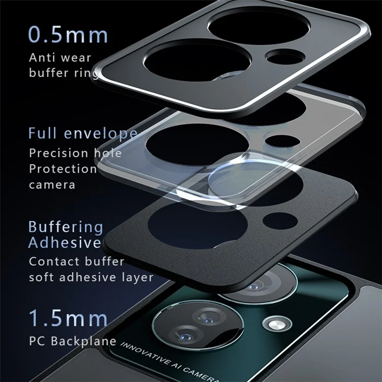 Étui pour Oppo Reno11 F 5G Compatible avec MagSafe TPU + PC Coque de téléphone Finition Mate et Tactile