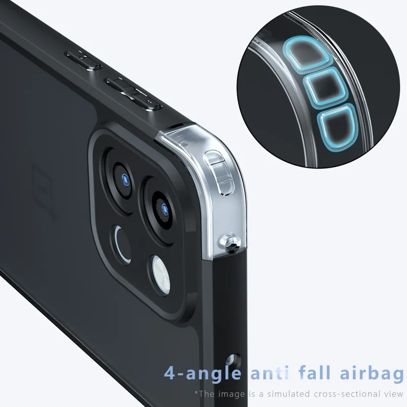 For OnePlus OnePlus 13T 5G Case Skin-Touch TPU + PC Matte Phone Back Cover, Transparent Black