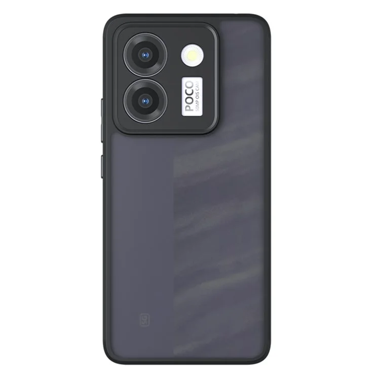 For Xiaomi Poco M7 Pro 5G Case Skin-Touch TPU + PC Matte Phone Shell, Transparent Black