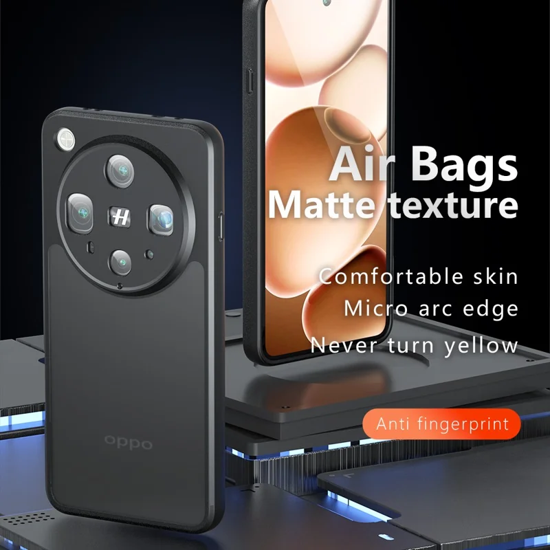 For Oppo Find X8 Ultra 5G Case Skin-Touch TPU + PC Matte Phone Back Cover, Transparent Black