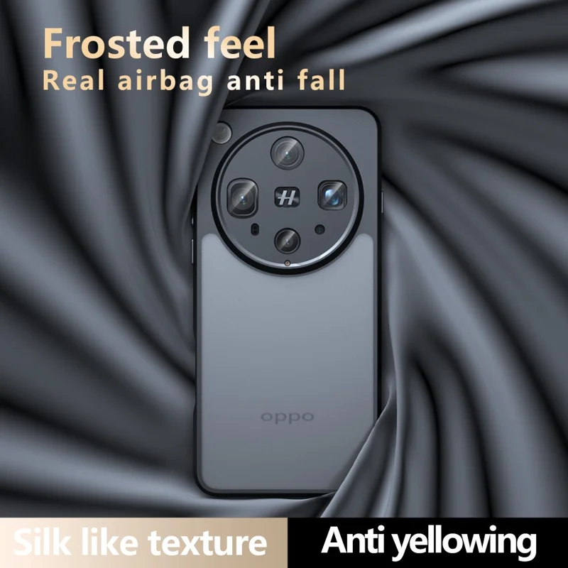 For Oppo Find X8 Ultra 5G Case Skin-Touch TPU + PC Matte Phone Back Cover, Transparent Black