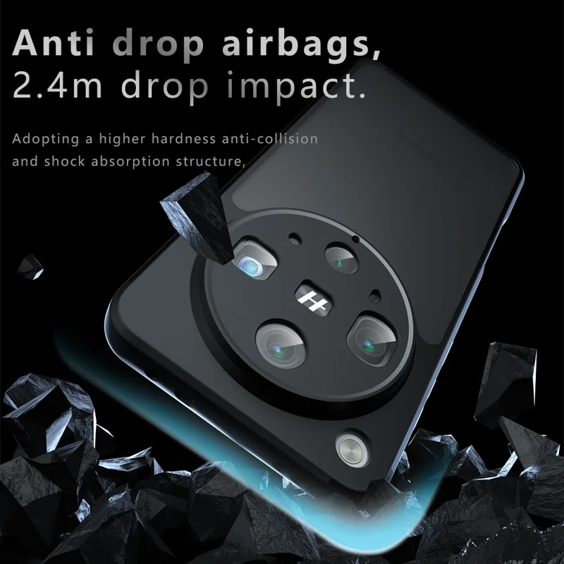 For Oppo Find X8 Ultra 5G Case Skin-Touch TPU + PC Matte Phone Back Cover, Transparent Black