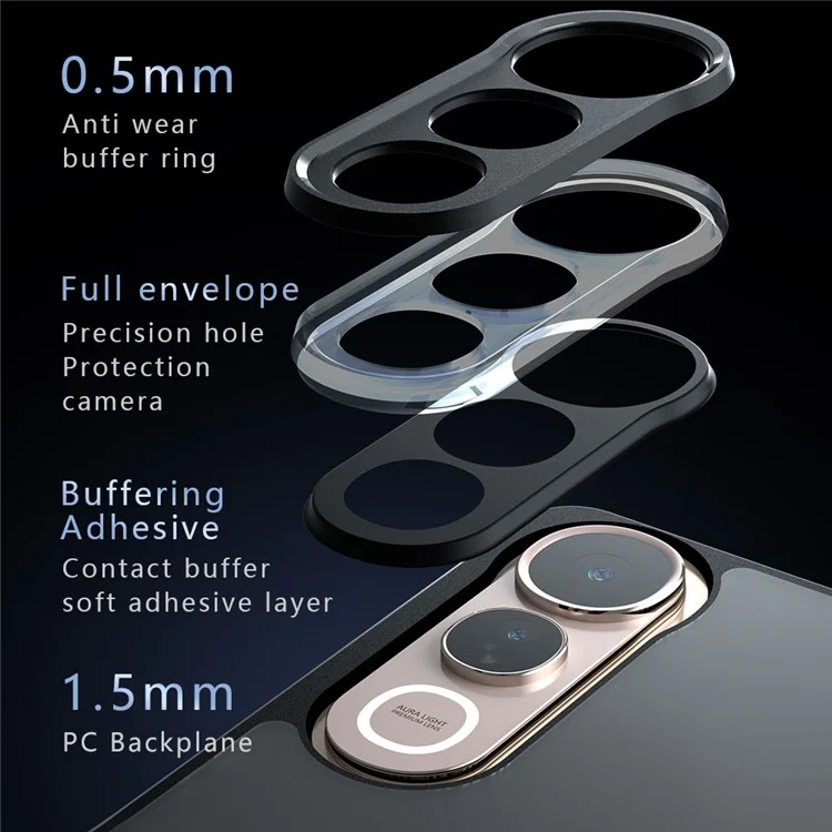 Funda para vivo V50 Lite 5G con Tacto Suave TPU + PC Carcasa Mate para Móvil, Transparente Negro