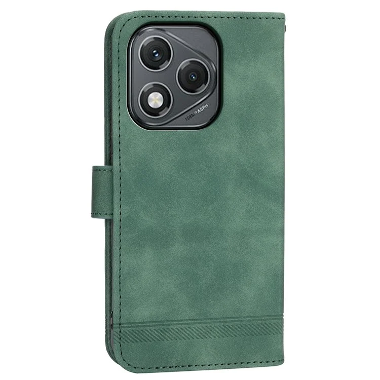 DIERFENG DF-03 Funda de teléfono de cuero con estampado de líneas Lite Case For Honor 400 - Verde